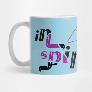 Inspired | Geometric and Modern Typographic Design Mug